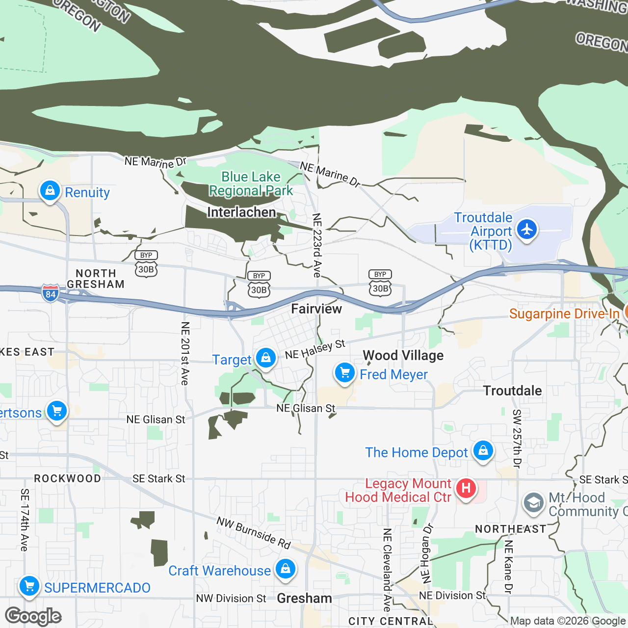Map of Fairview, Oregon