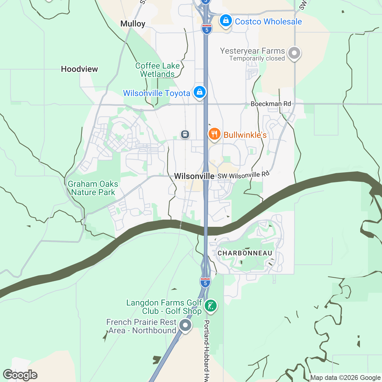 Map of Wilsonville, Oregon